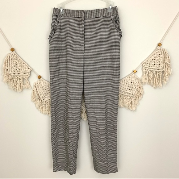 Topshop Houndstooth Straight Leg Trousers - Picture 3 of 9